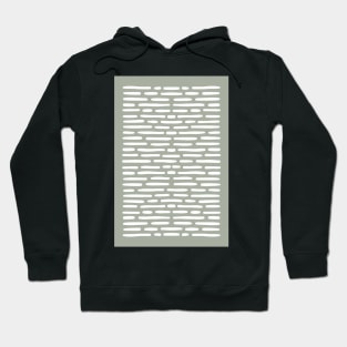 Sage green lines pattern Hoodie